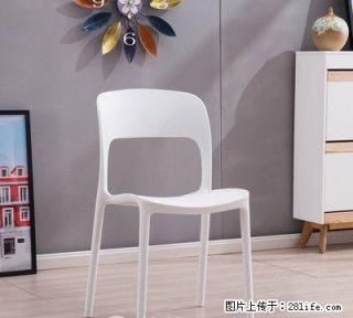 简约加厚成人白色塑料餐椅 - 桂林28生活网 www.28life.com