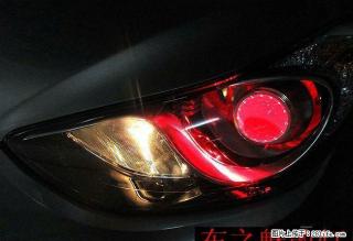桂林车之魅现代朗动改灯 改透镜 氙气灯 红色恶魔眼 - 桂林28生活网 www.28life.com