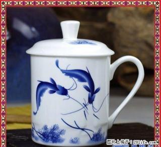 青花瓷带盖茶杯办公杯 景德镇会议泡茶杯家用水杯喝水杯子定制 - 桂林28生活网 www.28life.com