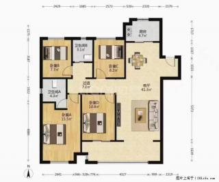 【新城吾悦华府】首付1.8万送车位，建面120.4+25平赠送，毛坯 南北通透，4房2厅2卫