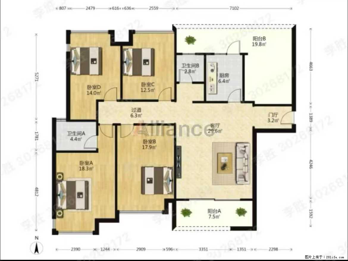 【桂医熙境】4房2厅2卫，毛坯，10栋楼王，8米大阳台，建面162.64平，捡漏价49.8万，送车位 - 房屋出售 - 房屋租售 - 桂林分类信息 - 桂林28生活网 www.28life.com
