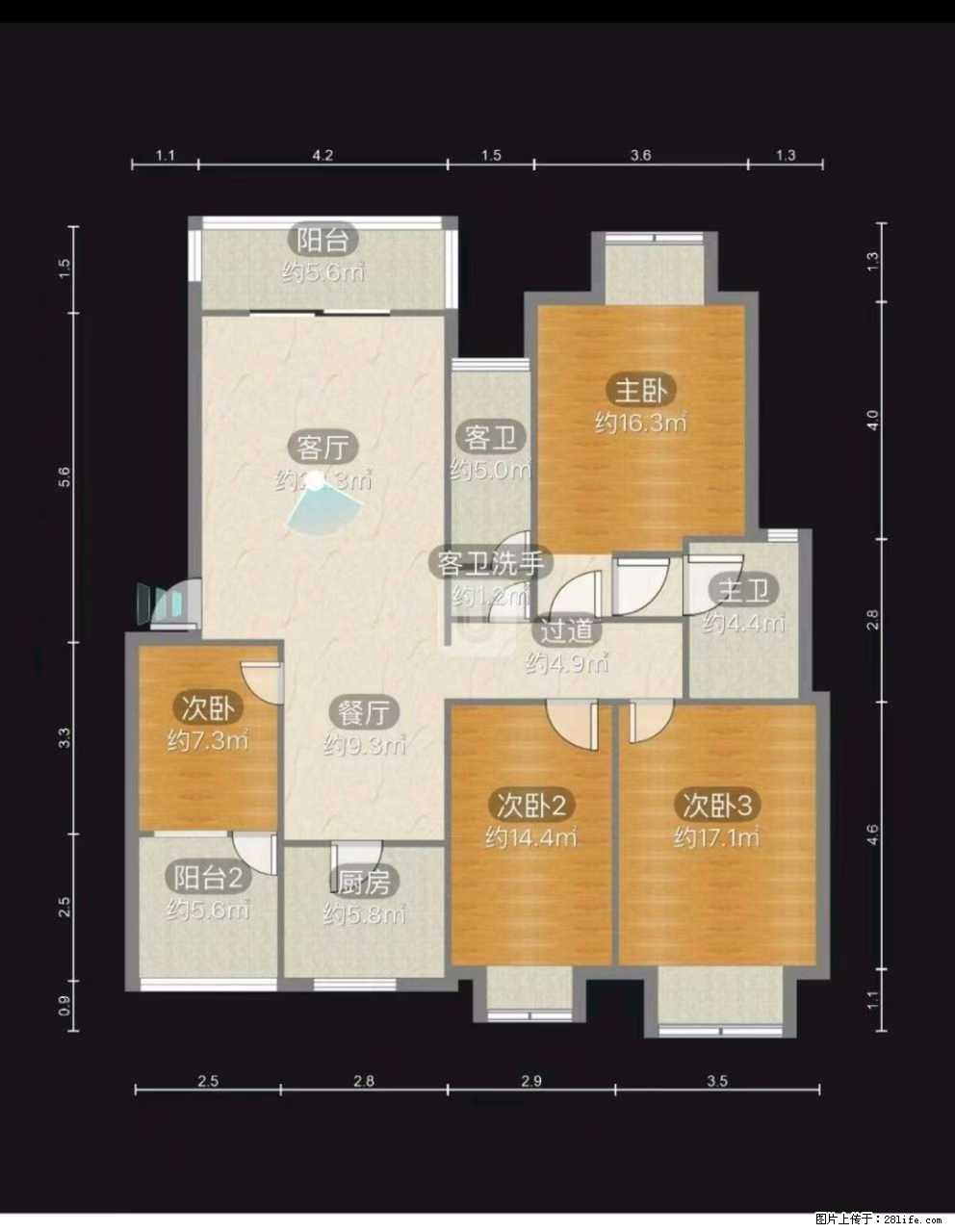 【桂医熙境】4房，送一楼车位，双阳台，南北通透，视野开阔，面积143平赠送25，仅售43.8万 - 家居生活 - 桂林生活社区 - 桂林28生活网 www.28life.com