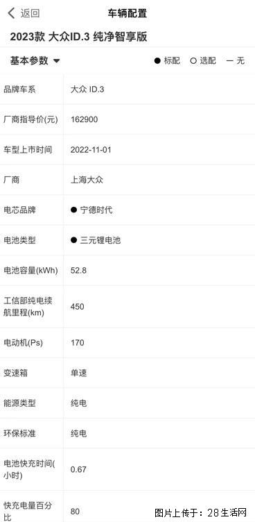 极品【大众id3】本地一手车，准24年，续航450公里，实表2万多公里，原版原漆，0事故，0泡水 - 小轿车 - 汽车频道 - 桂林分类信息 - 桂林28生活网 www.28life.com